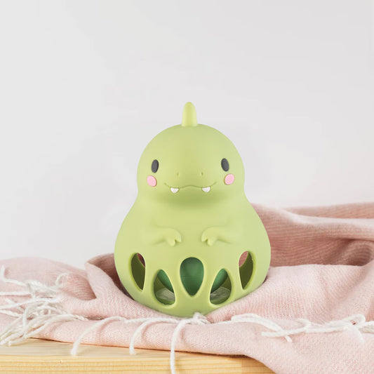 Tiger Tribe Silicone Dino Rattle – Baby Sensory Toy