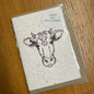 Seed Greeting Card, Cow