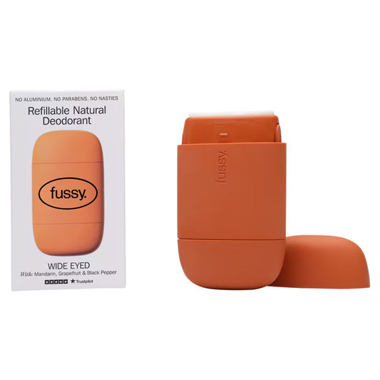 Fussy Refillable Natural Deodorant, Wide Eyed