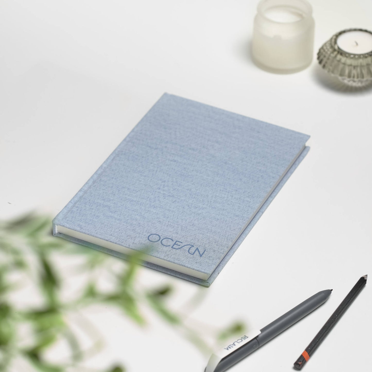 Vent For Change A5 Recycled Ocean Plastic Notebook – Eco-Friendly Lined Journal in Ocean Blue