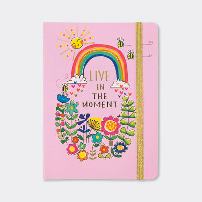 Rachel Ellen A6 Perfect Bound Notebook – Live In The Moment | Pocket Notebook