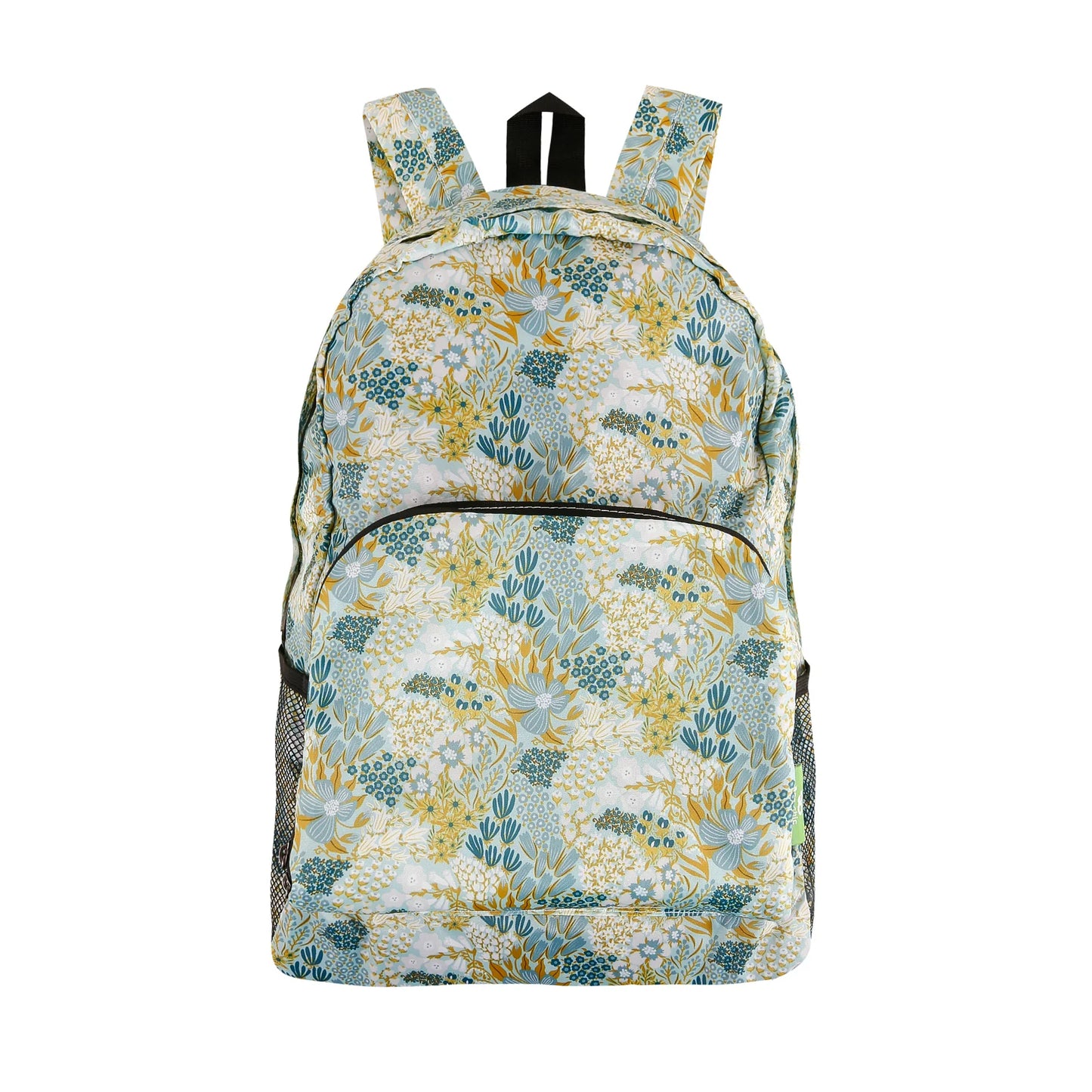 Eco Chic Foldable Backpack, Lightweight Reusable Travel Backpack, Mixed Flowers