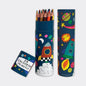 Tube of 24 Colouring Pencils - Space Rocket