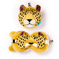 Relaxeazzz Travel Pillow & Eye Mask, Leopard