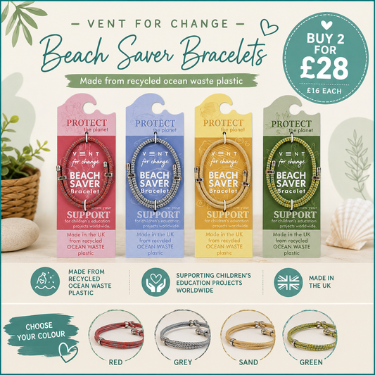 Vent For Change Beach Saver Bracelet | Recycled Ocean Plastic Adjustable Bracelet
