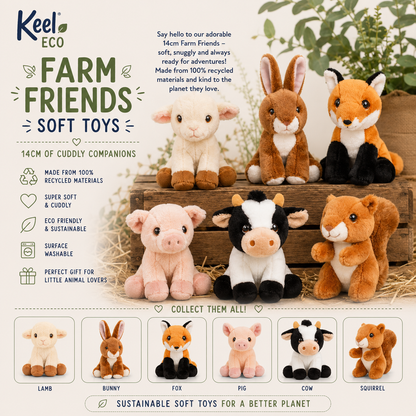 Keel Eco 14cm Eco Soft Toy, Farm Animals