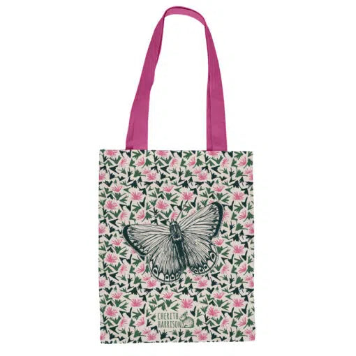 Cherith Harrison Butterfly Tote Bag – Illustrated Cotton Shopper