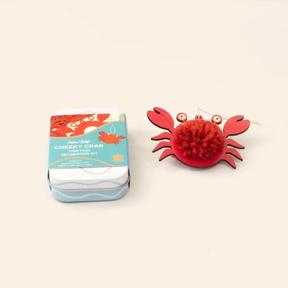 CottonTwist Make Your Own Pom Pom Ballerina Craft Kit – Children's Crab Activity Tin