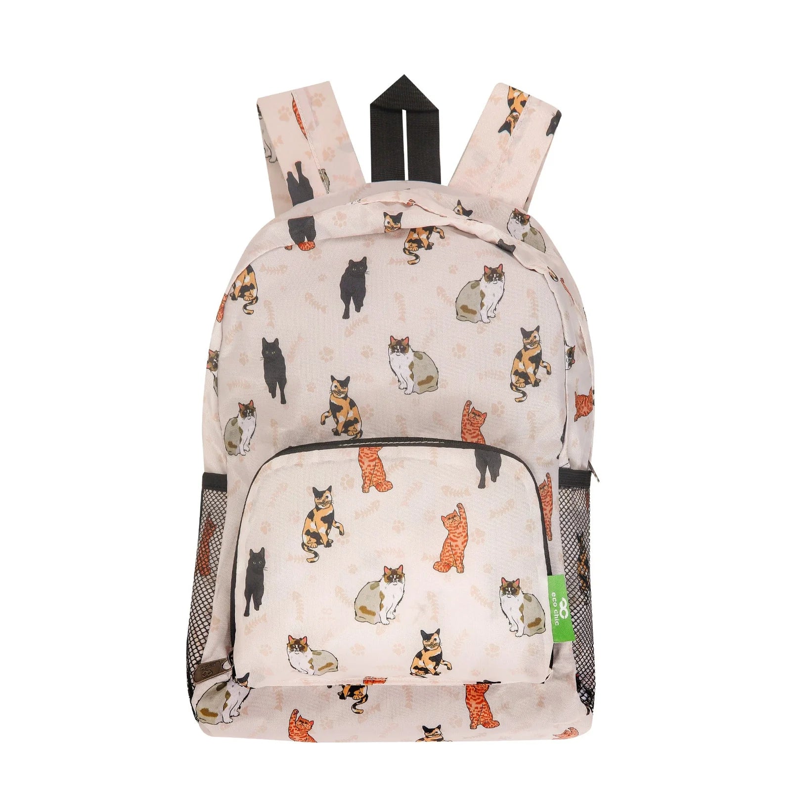 Eco Chic mini foldable backpack made from recycled plastic bottles rPET material