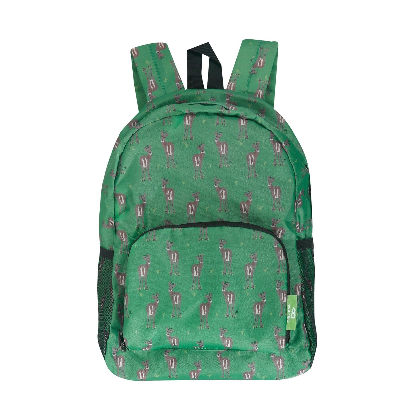 Eco Chic mini foldable backpack made from recycled plastic bottles rPET material