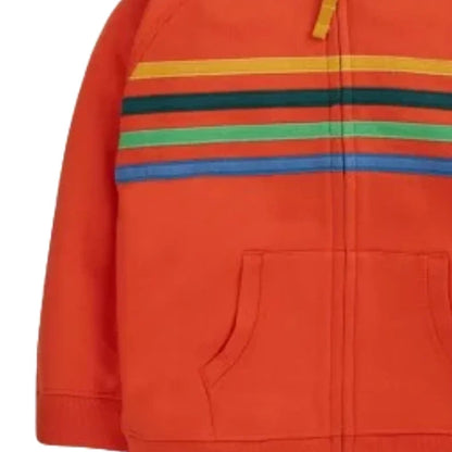 Frugi Hayle Hoodie – Bonfire Stripe