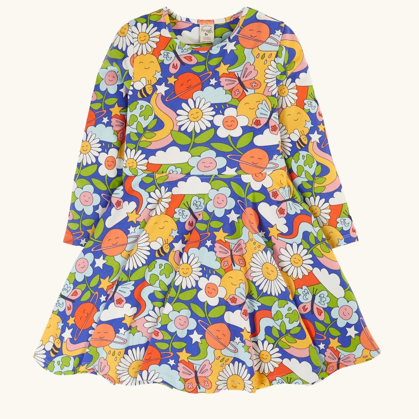 Sofia Skater Dress, Retro Happy