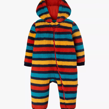 Ted Fleece Snuggle Suit, Camper/Rainbow Stripe