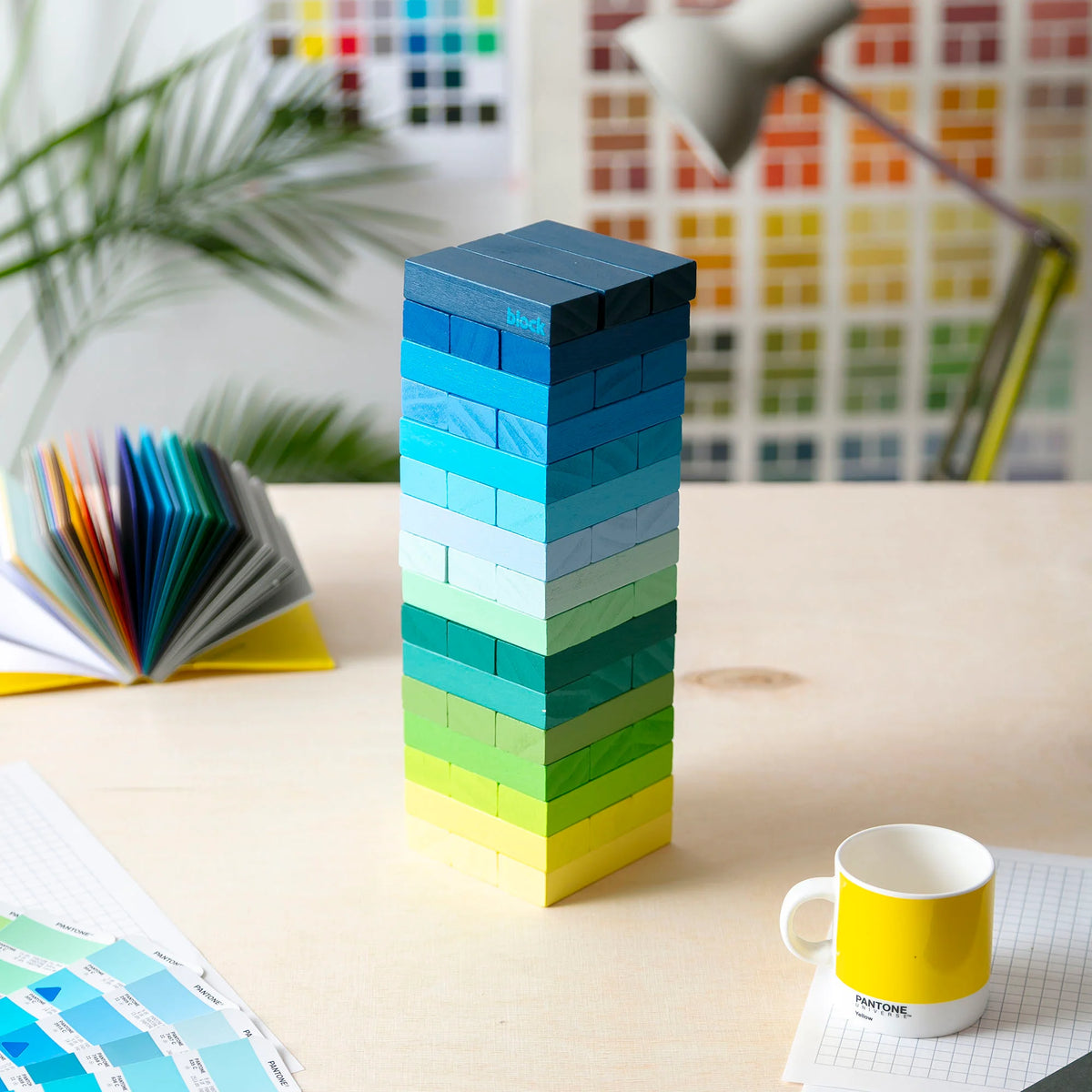 Block Design Gradient Tower – Colourful Stacking Game