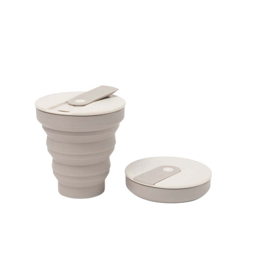 Collapsible Silicone Cup, 12oz Warm Grey