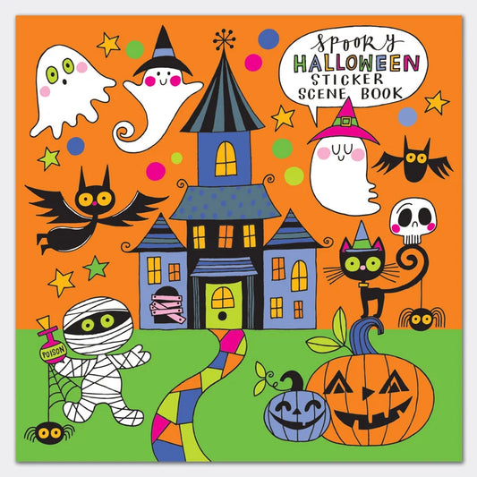 Rachel Ellen Halloween Sticker Scene & Colouring Activity Book – Kids' Spooky Activity Book