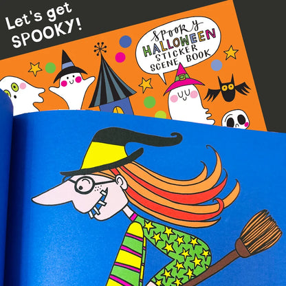 Rachel Ellen Halloween Sticker Scene & Colouring Activity Book – Kids' Spooky Activity Book