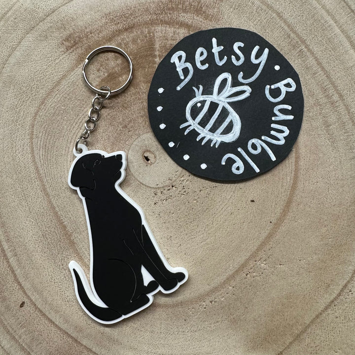 Black Labrador Keyring