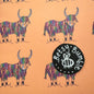 Recycled Single Sided Wrapping Paper, 700 x 500mm, Rainbow Highland Cow