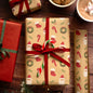 5m roll of Santa Faces Wrapping Paper (500mm wide)