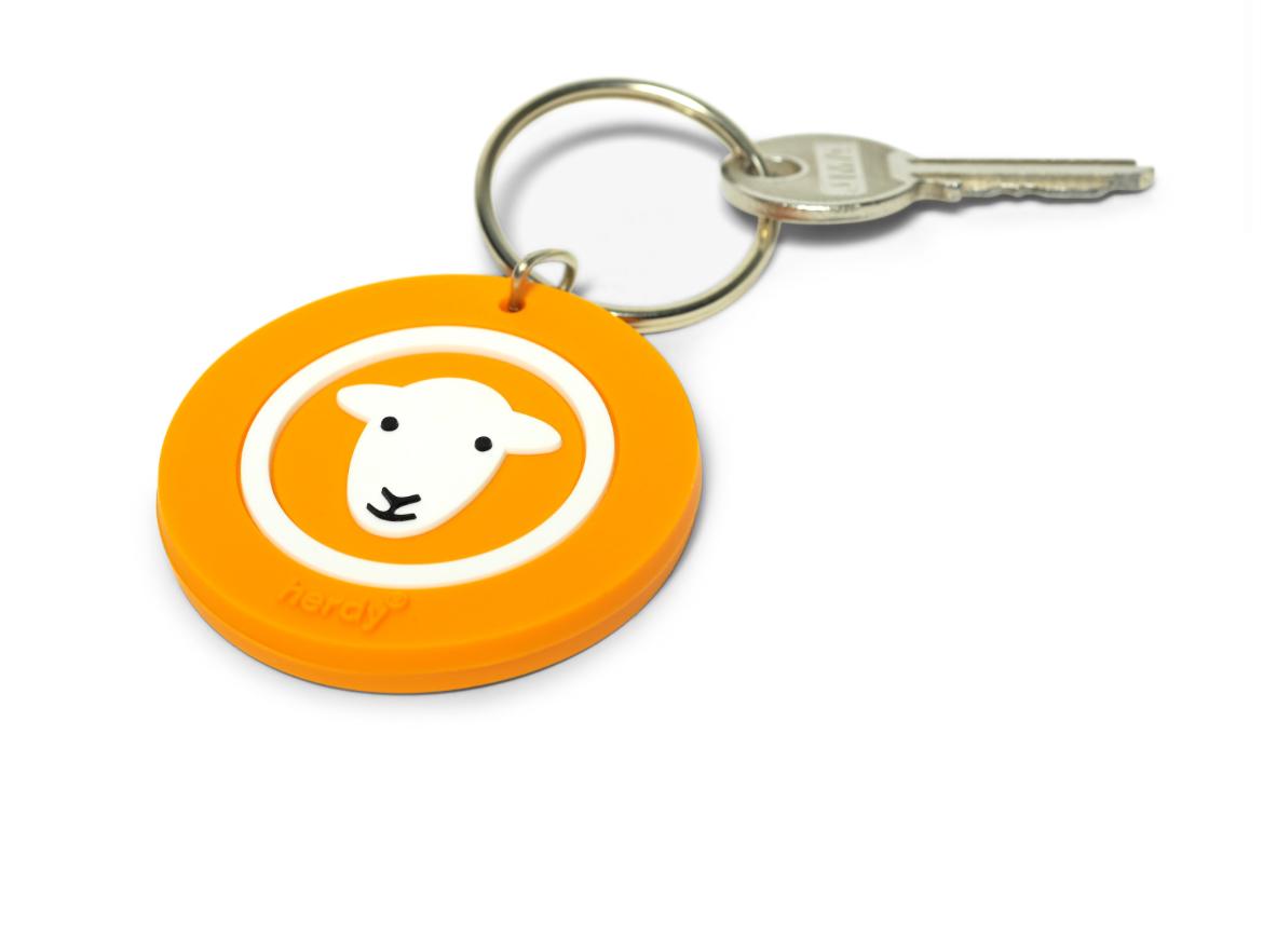 Herdy Silicone Keyring, Orange