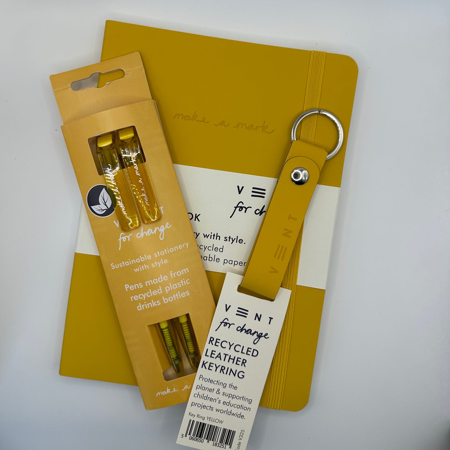 VENT For Change Notebook, Pen & Keyring Gift Set – Sustainable Stationery Bundle