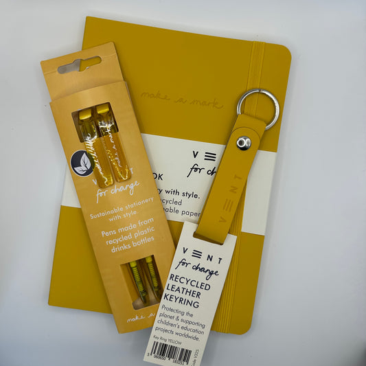 VENT For Change Notebook, Pen & Keyring Gift Set – Sustainable Stationery Bundle