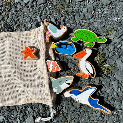 Finding Nemo Inspired Wooden Sea Animal Play Set | Lanka Kade Ocean Story Bundle for Kids