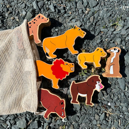 Lion King Inspired Wooden Animal Play Set | Lanka Kade Safari Story Bundle for Kids