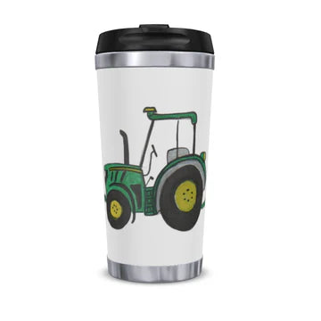 Reusable 450ml Travel Brew Cup, Green Tractor