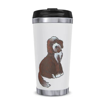 Reusable 450ml Travel Brew Cup, Luna The Labradoodle