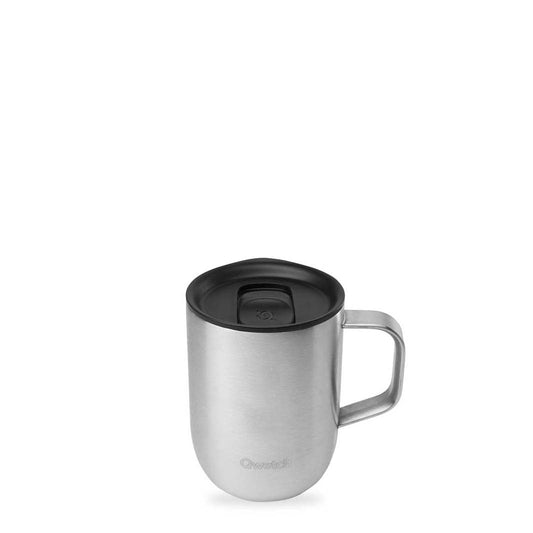 350ml Insulated Stainless Steel Mug With Handle, Brushed Steel