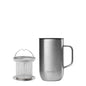Qwetch 470ml Insulated Stainless Steel Mug With Handle, Brushed Steel