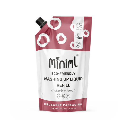 Miniml 1 Litre, Wild Rhubarb & Lemon Washing Up Liquid