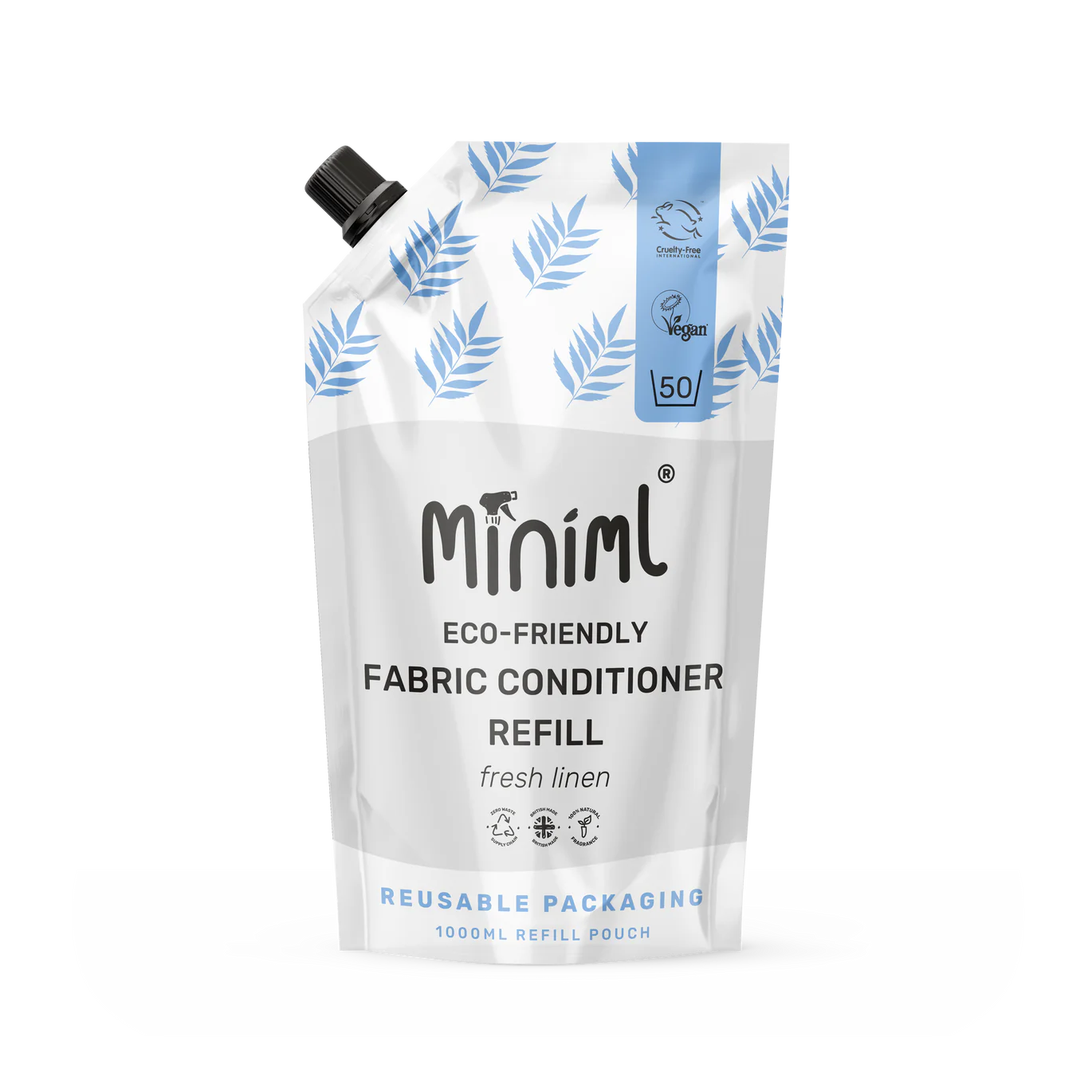 Miniml 1 Litre, Fresh Linen Fabric Conditioner