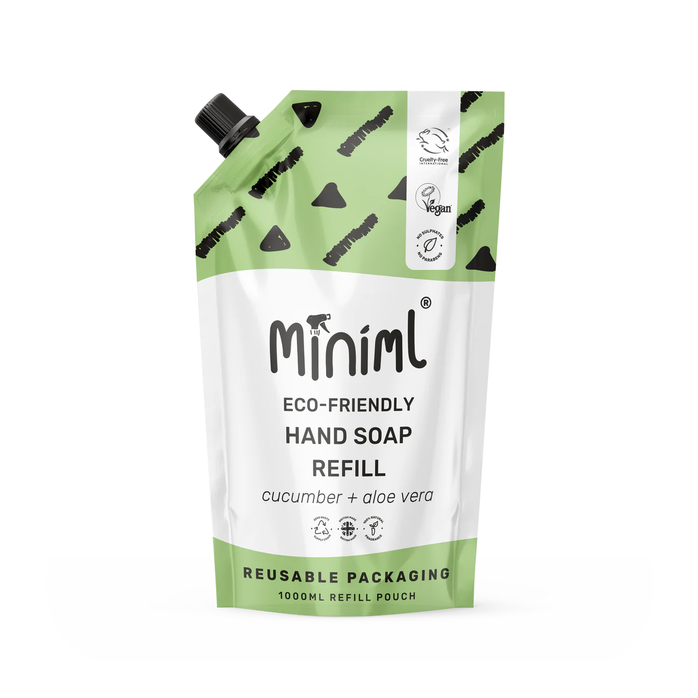 Miniml 1 Litre, Cucumber & Aloe Vera Liquid Soap