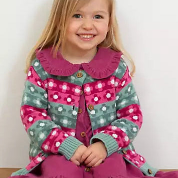 Kite Flowerful Baby Cardigan – Organic Cotton Baby Knit Cardigan