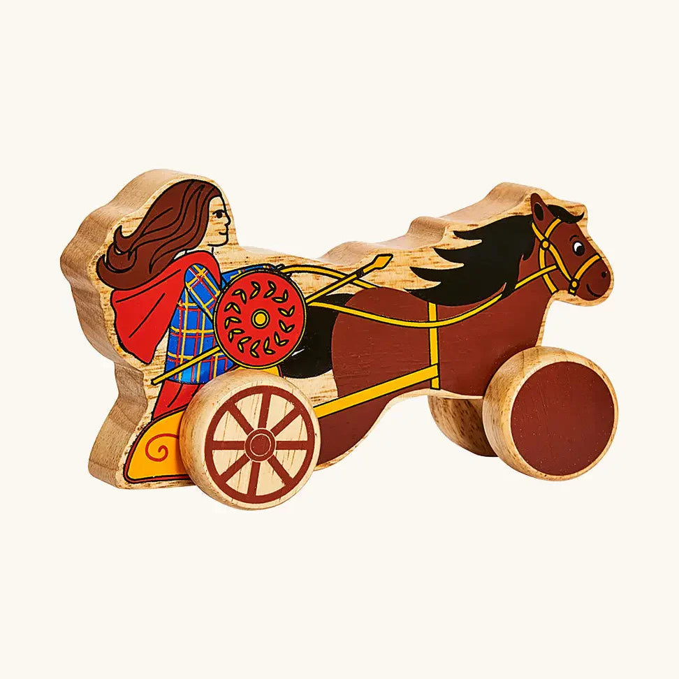 Lanka Kade Push-Along Buddug Boudicca & Chariot – FSC Fair Trade Wooden Toy