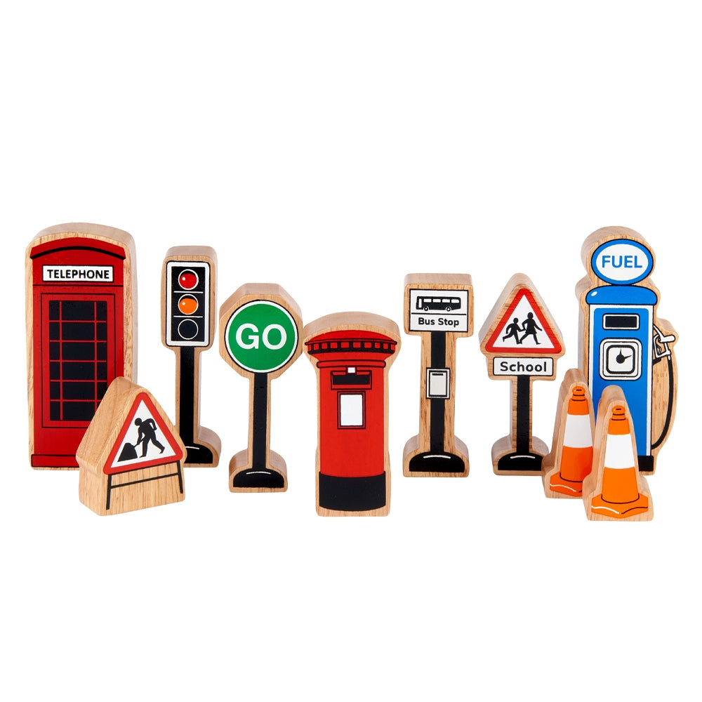 Lanka Kade Town Playset wooden toy pieces