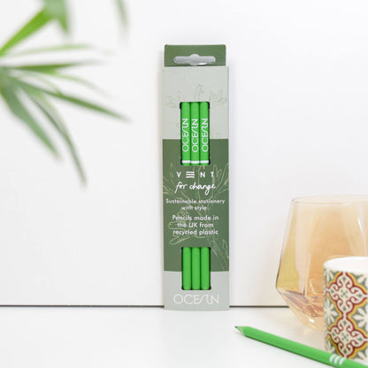 Vent For Change Recycled Pencils (Pack of 3) – Eco-Friendly Ocean Range Pencils