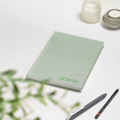 Vent For Change A5 Recycled Ocean Plastic Notebook – Eco-Friendly Lined Journal in Algae Green