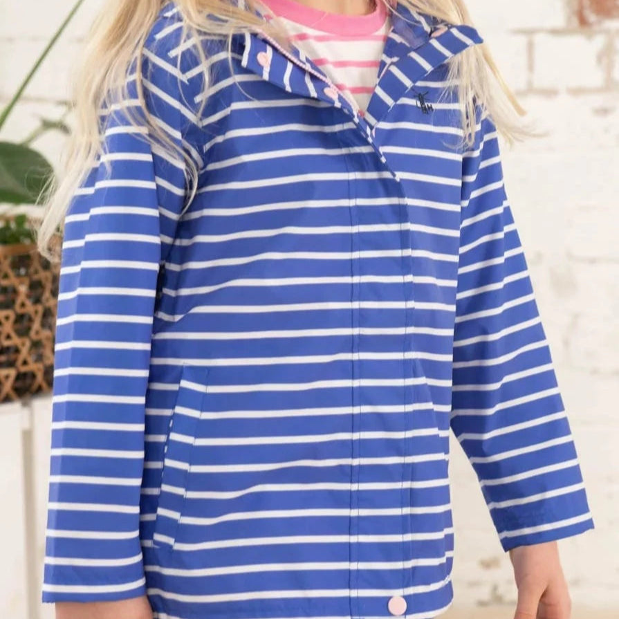 Little Lighthouse Olivia Coat, Parma Violet Stripe