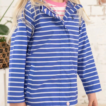 Little Lighthouse Olivia Coat, Parma Violet Stripe