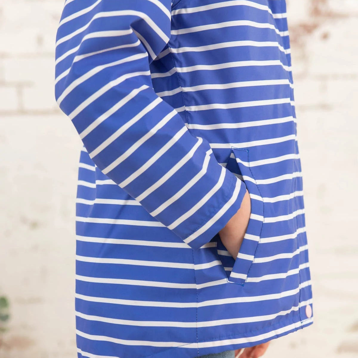 Little Lighthouse Olivia Coat, Parma Violet Stripe
