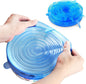Pack of 6 stretchy silicone bowl lids, reusable and eco-friendly