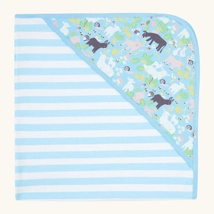 Piccalilly Organic Cotton Hooded Baby Blanket – Soft Organic Baby Wrap