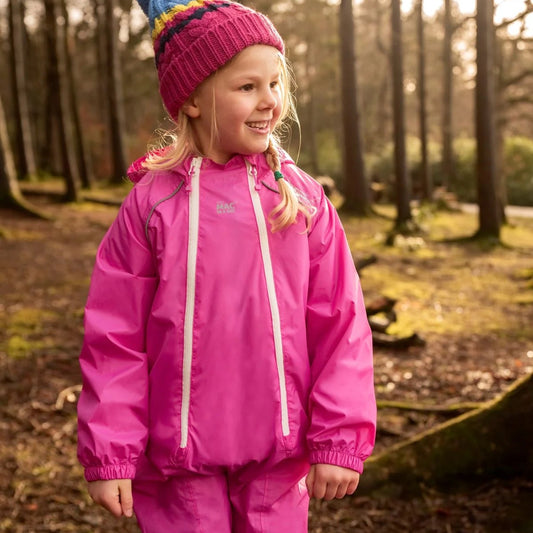 Puddlesuit packable waterproof kids rainsuit full body rain suit for children outdoor play