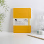 Vent For Change A5 Recycled Leather Notebook | Sustainable Lined Journal - Yellow