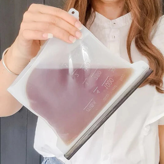 Reusable Silicone Ziplock Food Storage Bag 1500ml – Leakproof & Eco Friendly, 1500ml