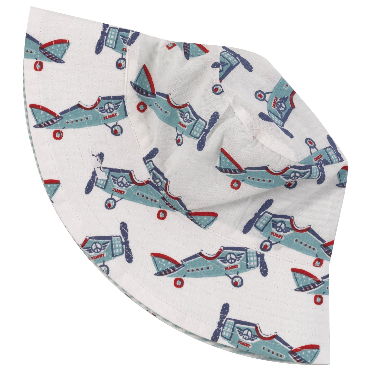 Pigeon Organics Easy Sun Hat – Reversible Organic Cotton Kids Hat, Aeroplanes